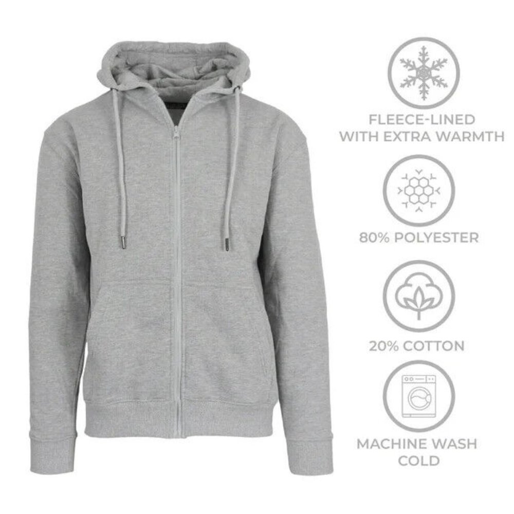 Men’s Fleece-Lined Full-Zip Hoodie